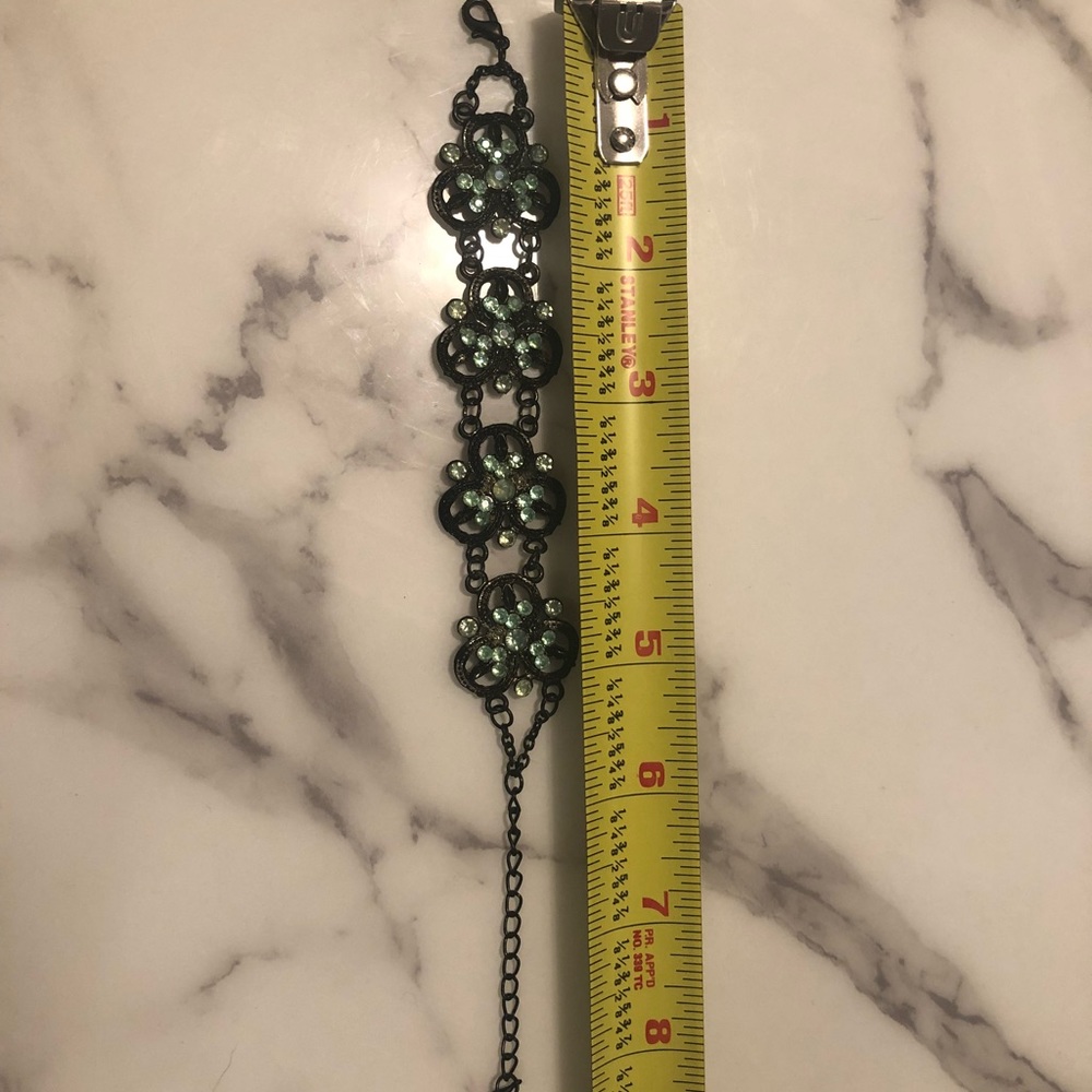 Green Rhinestone Bracelet - Picture 3 of 3